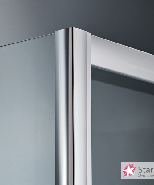 Ημικυκλική καμπίνα ντουζιέρας QUADRANT 90 (87-89εκ.), Starlet Clear Chrome